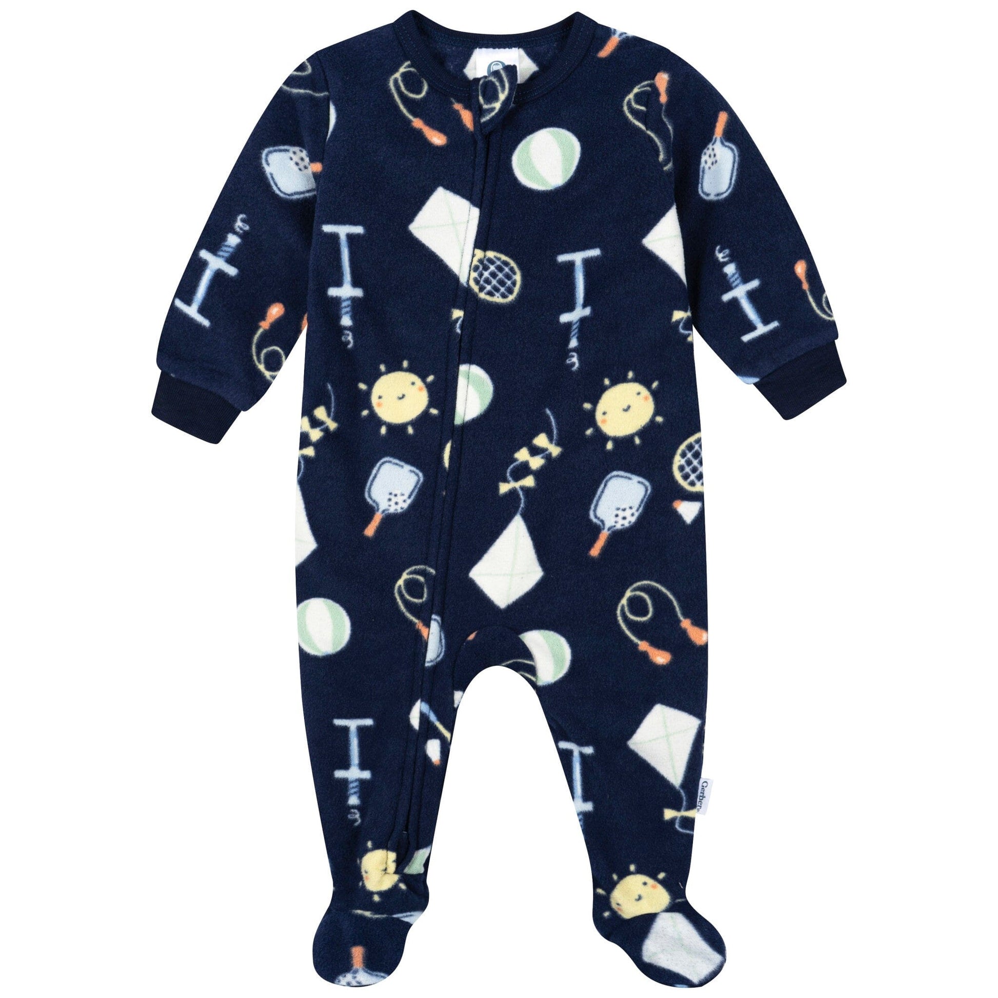 3-Pack Baby & Toddler Neutral Playtime Footed Fleece Pajamas Sleepwear Gerber® 
