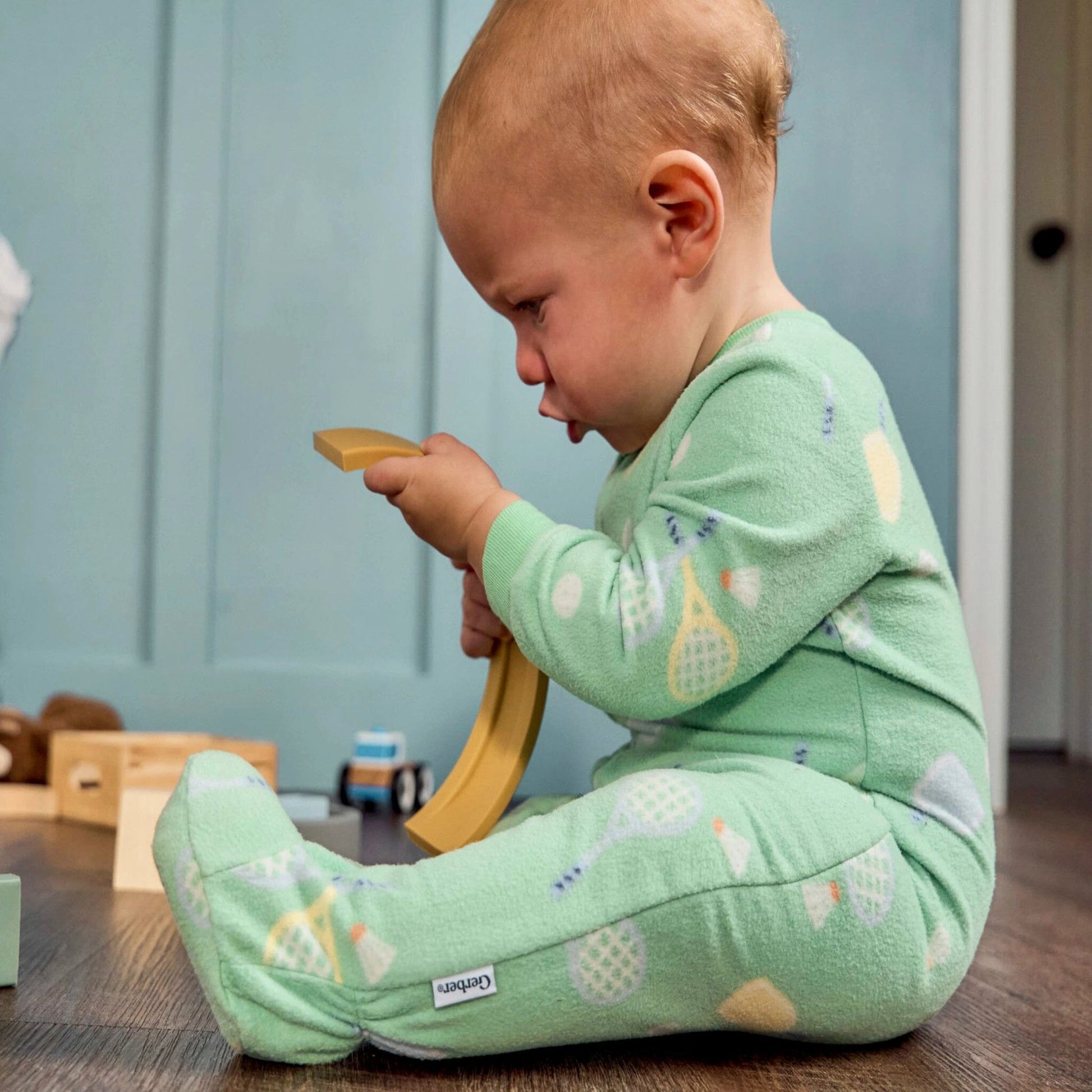 3-Pack Baby & Toddler Neutral Playtime Footed Fleece Pajamas Sleepwear Gerber® 