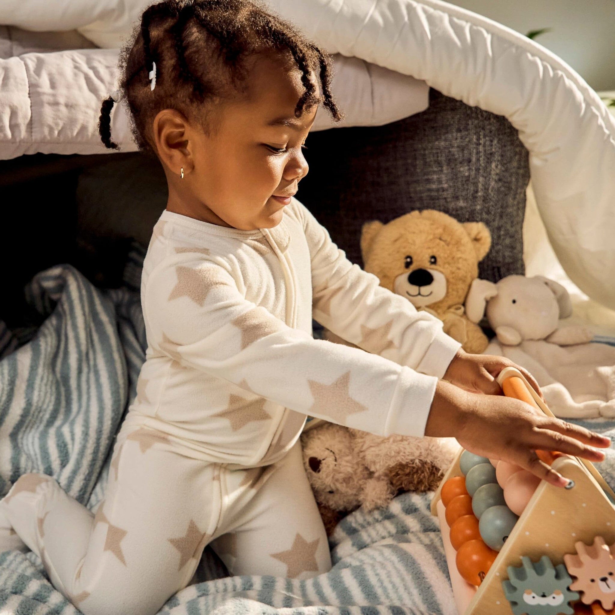 3-Pack Baby & Toddler Neutral Bears Footed Fleece Pajamas Sleepwear Gerber® 