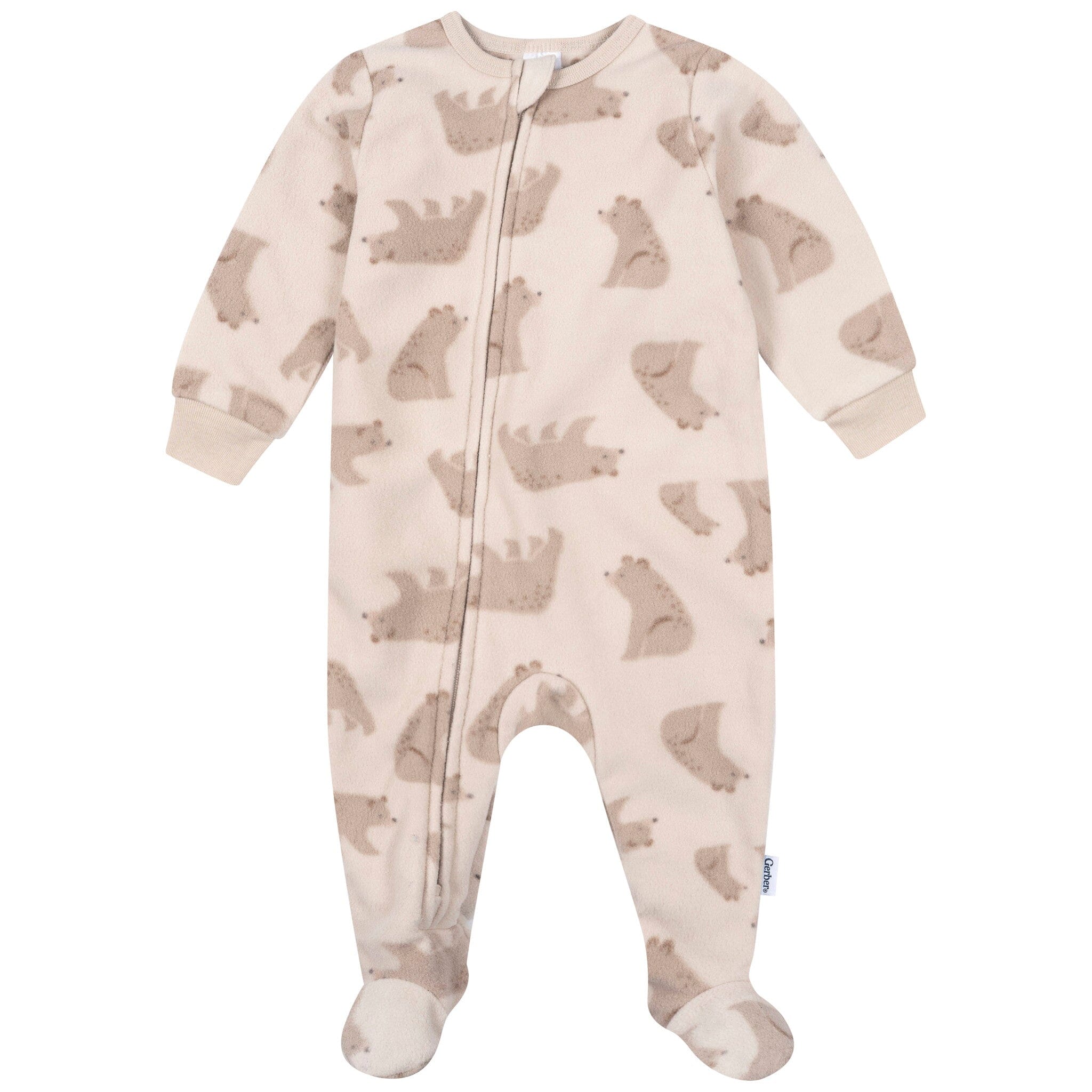 3-Pack Baby & Toddler Neutral Bears Footed Fleece Pajamas Sleepwear Gerber® 