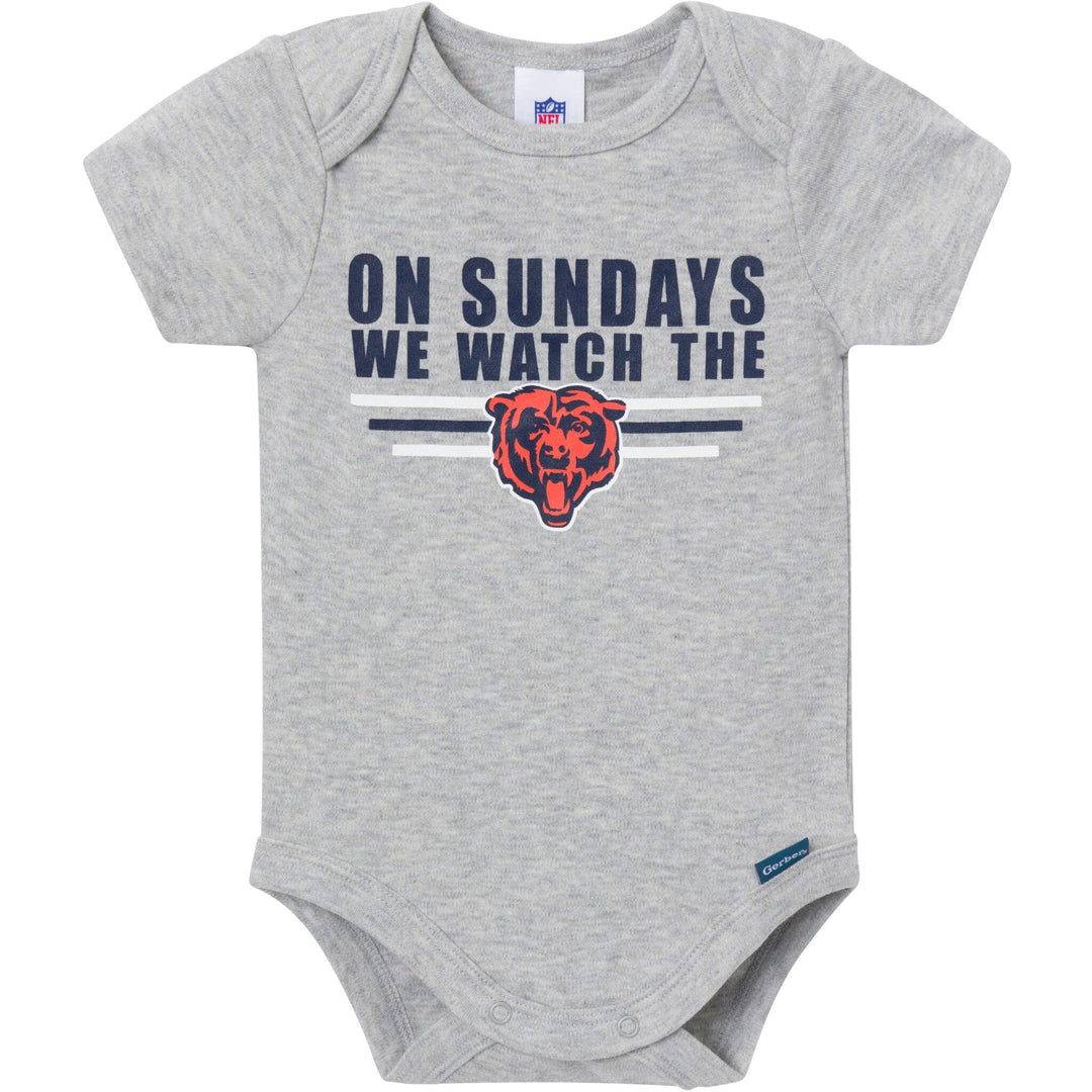 3-Pack Baby Boys Chicago Bears Bodysuit Set NFL NFL 