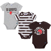 3-Pack Baby Boys Cleveland Browns Bodysuit Set NFL NFL 