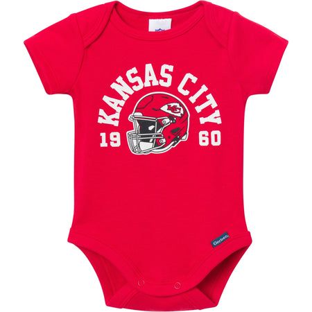 3-Pack Baby Boys Kansas City Chiefs Short Sleeve Bodysuits