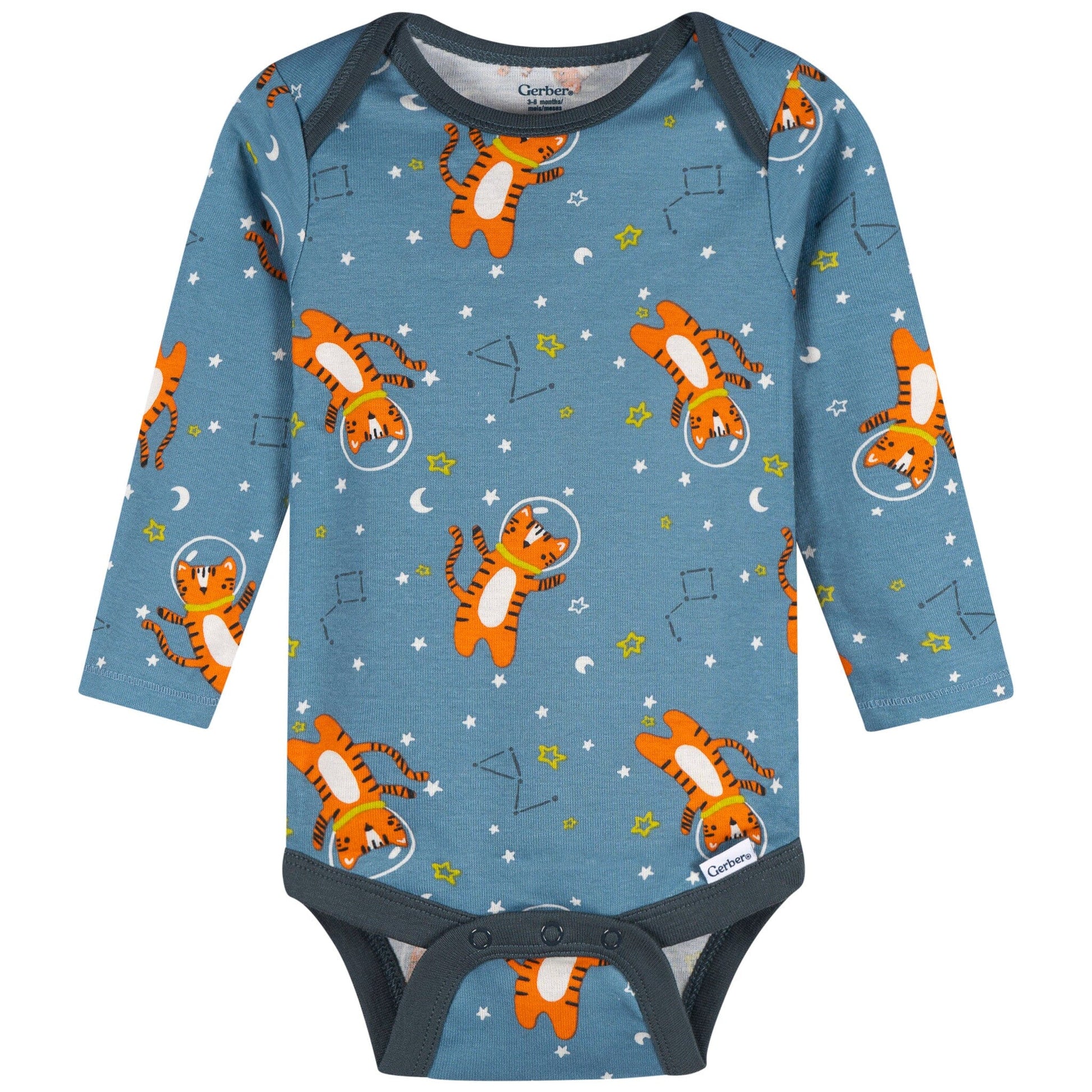3-Pack Baby Boys Cueste Star Long Sleeve Onesies® Bodysuits Onesies Bodysuits Gerber® 