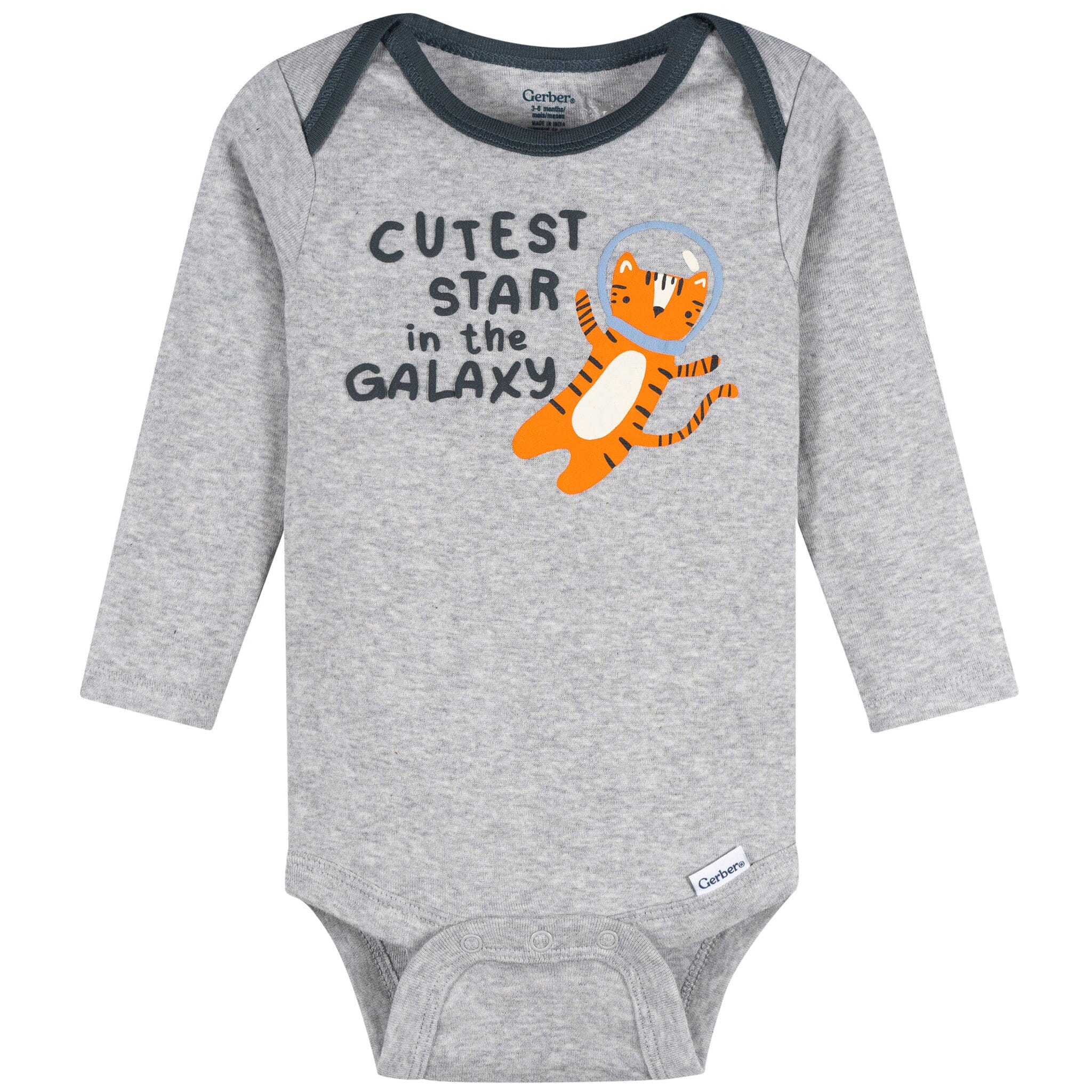 3-Pack Baby Boys Cueste Star Long Sleeve Onesies® Bodysuits Onesies Bodysuits Gerber® 