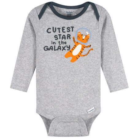 3-Pack Baby Boys Cutest Star Long Sleeve Onesies® Bodysuits