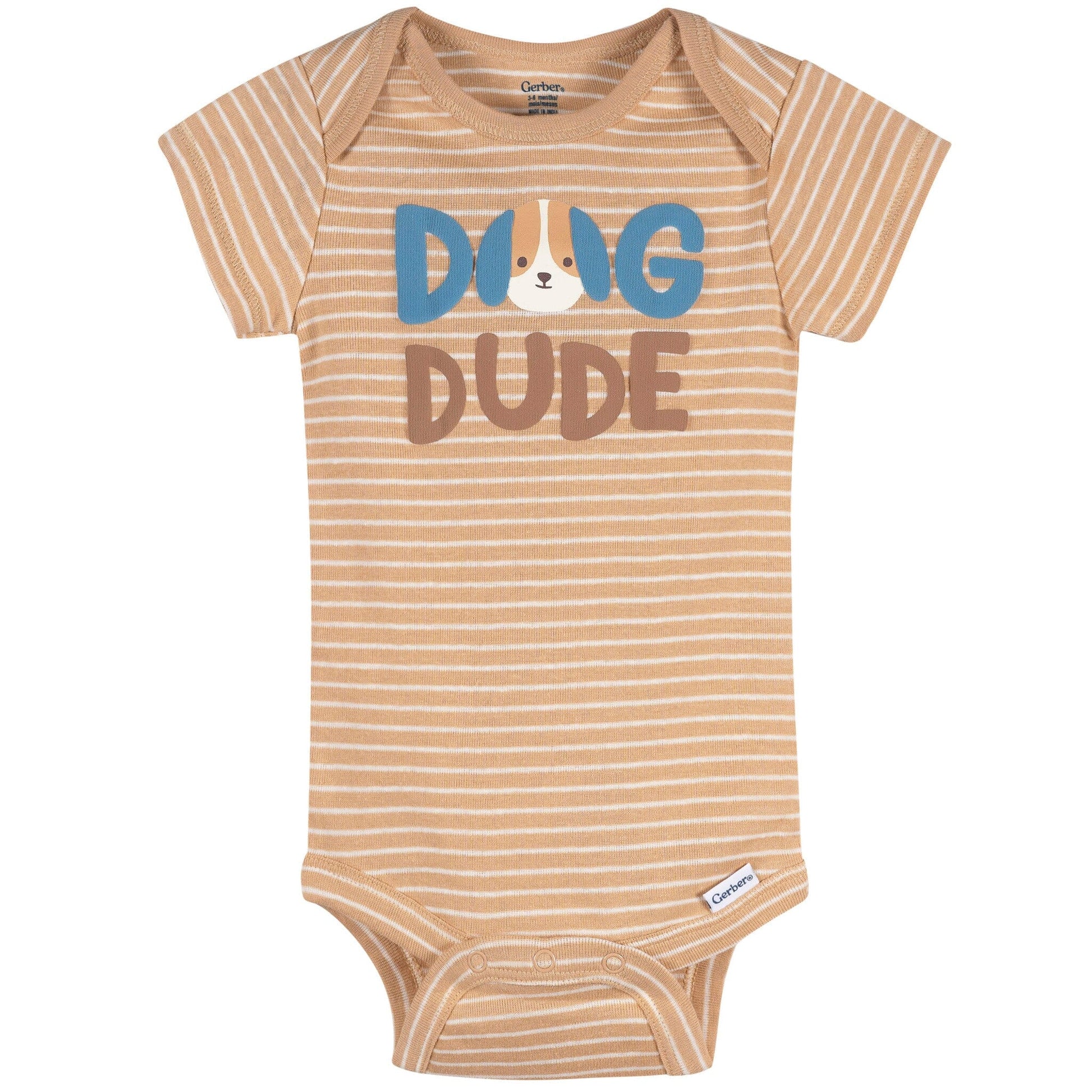 3-Pack Baby Boys Dog Dude Short Sleeve Onesies® Bodysuits Onesies Bodysuits Gerber® 