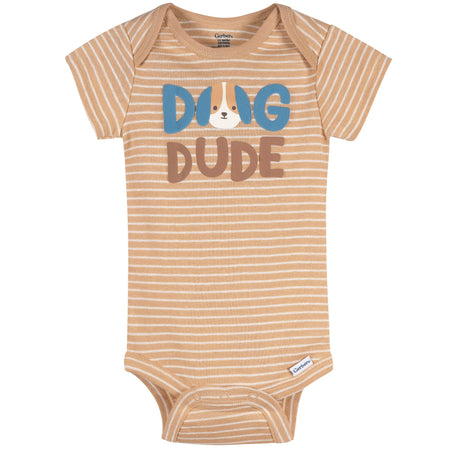 3-Pack Baby Boys Dog Dude Short Sleeve Onesies® Bodysuits
