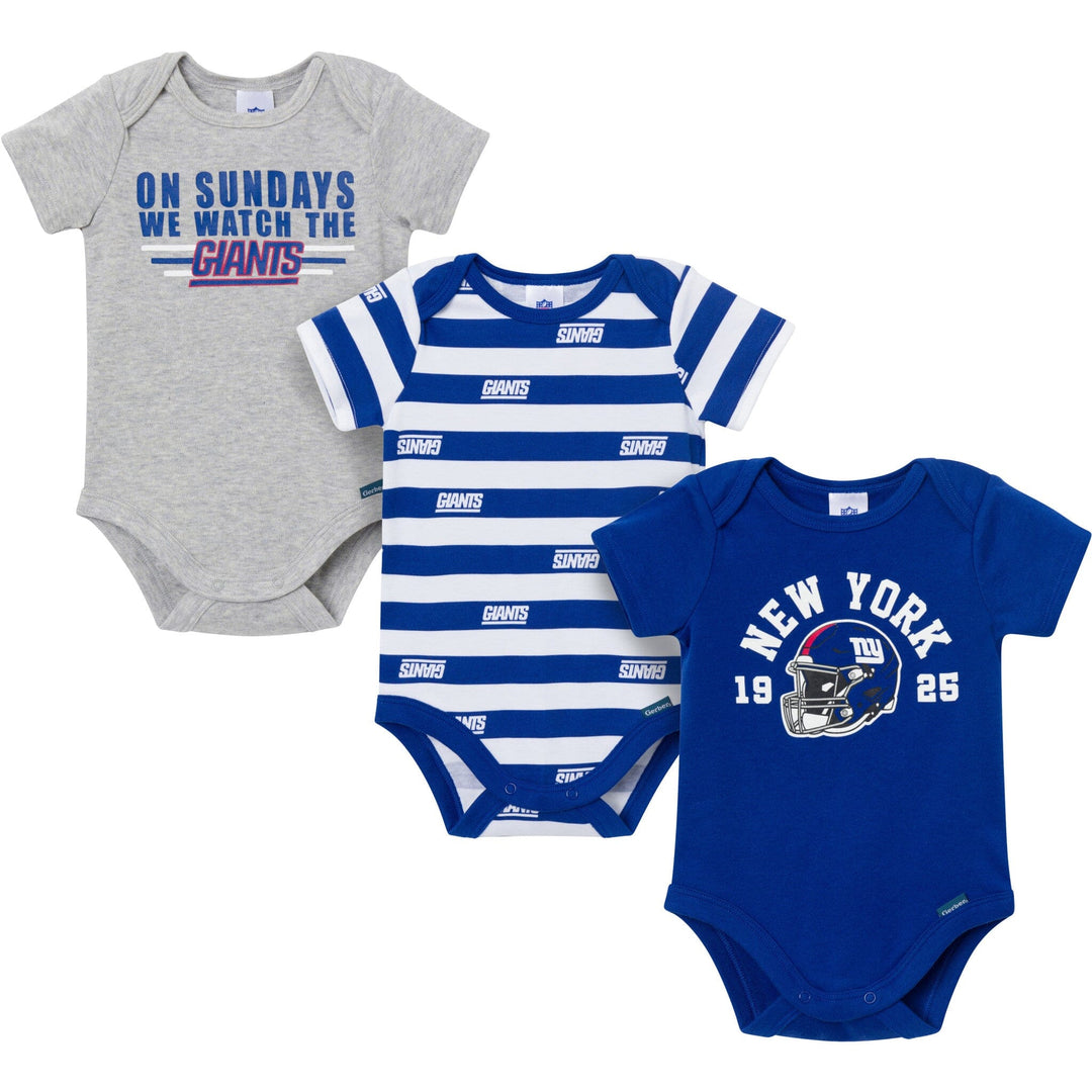 3-Pack Baby Boys New York Giants Bodysuit Set NFL NFL 