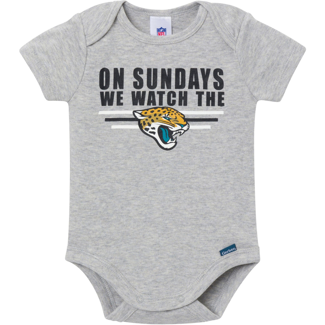 3-Pack Baby Boys Jacksonville Jaguars Bodysuit Set Onesies Bodysuits NFL 