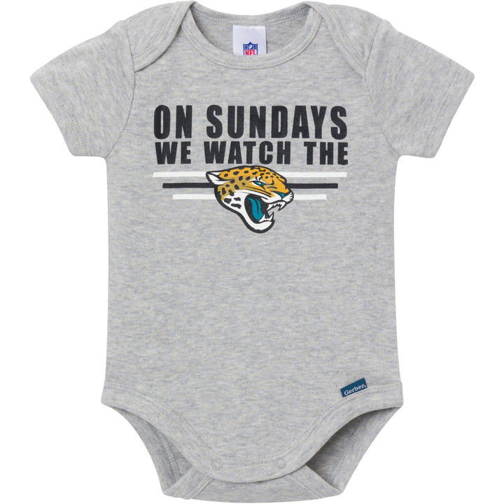 3-Pack Baby Boys Jacksonville Jaguars Bodysuit Set Onesies Bodysuits NFL 