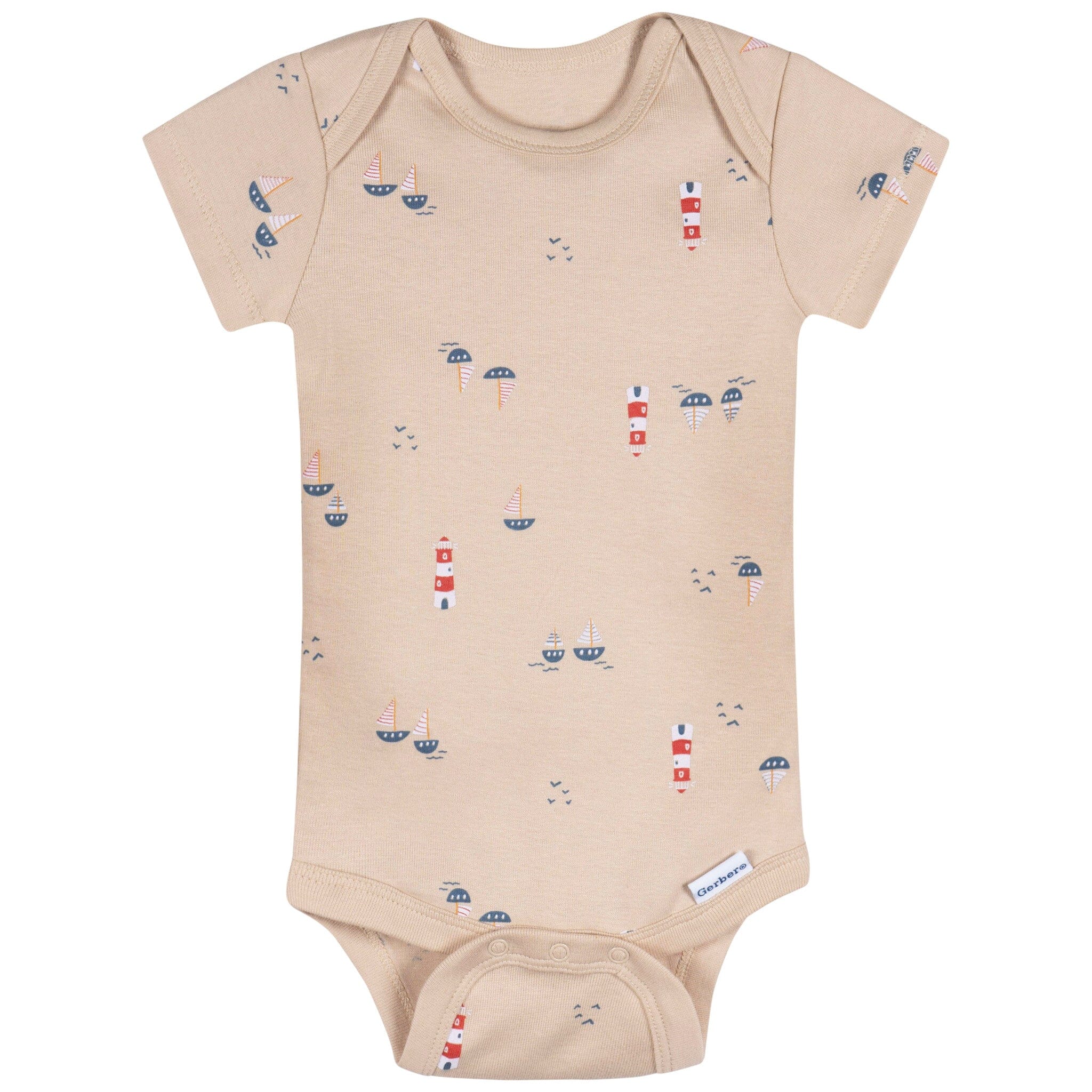 3-Pack Baby Boys Little Lighthouse Short Sleeve Onesies® Bodysuits Onesies Bodysuits Gerber® 