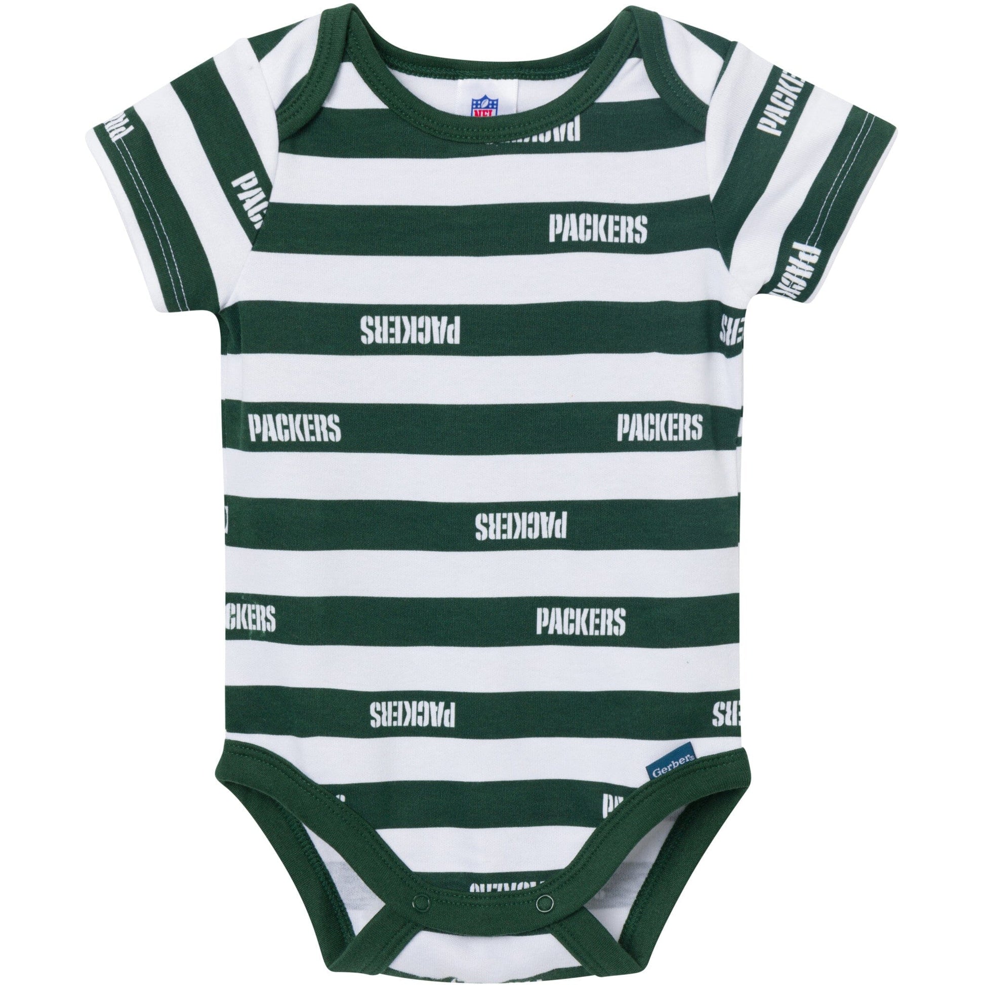 3-Pack Baby Boys Green Bay Packers Bodysuit Set Onesies Bodysuits NFL 
