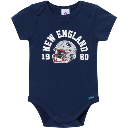 3-Pack Baby Boys New England Patriots Short Sleeve Bodysuits