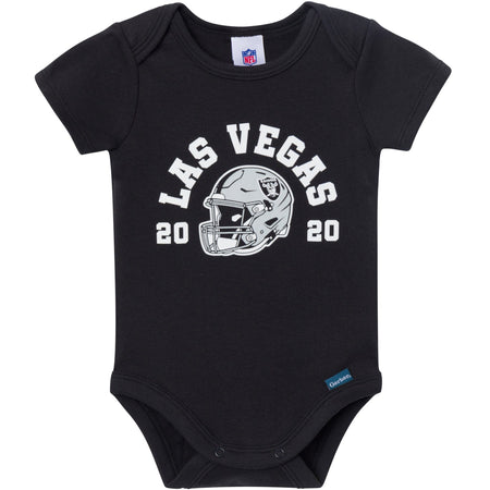 3-Pack Baby Boys Las Vegas Raiders Short Sleeve Bodysuits