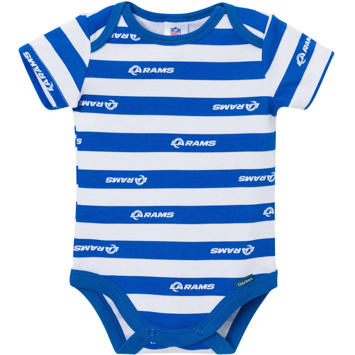 3-Pack Baby Boys Los Angeles Rams Bodysuit Set Onesies Bodysuits NFL 