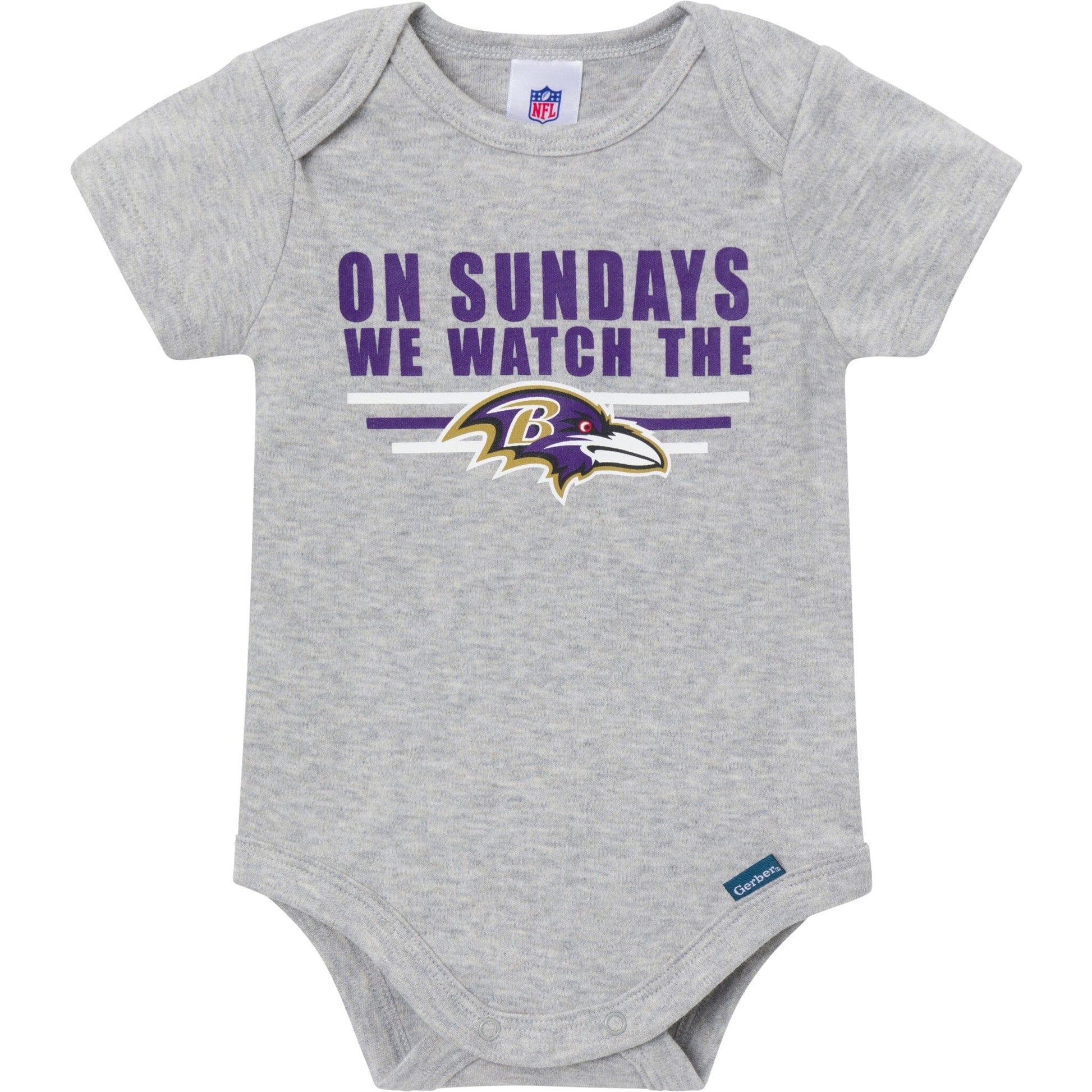 3-Pack Baby Boys Baltimore Ravens Bodysuit Set Onesies Bodysuits NFL 