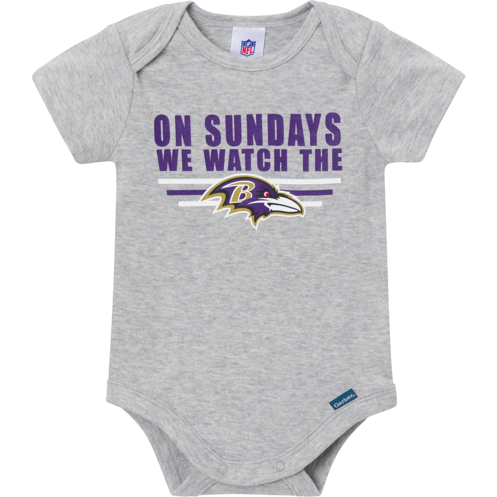 3-Pack Baby Boys Baltimore Ravens Bodysuit Set Onesies Bodysuits NFL 