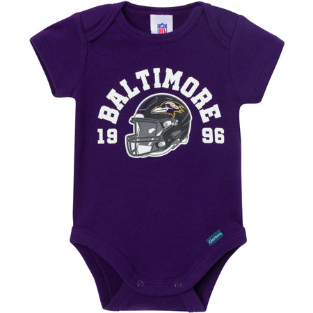 3-Pack Baby Boys Baltimore Ravens Short Sleeve Bodysuits