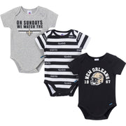 3-Pack Baby Boys New Orleans Saints Bodysuit Set Onesies Bodysuits NFL 