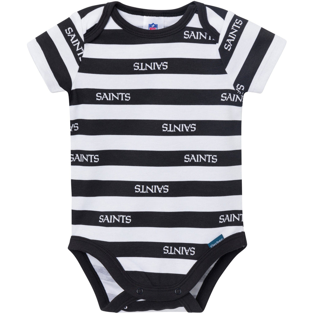 3-Pack Baby Boys New Orleans Saints Bodysuit Set Onesies Bodysuits NFL 