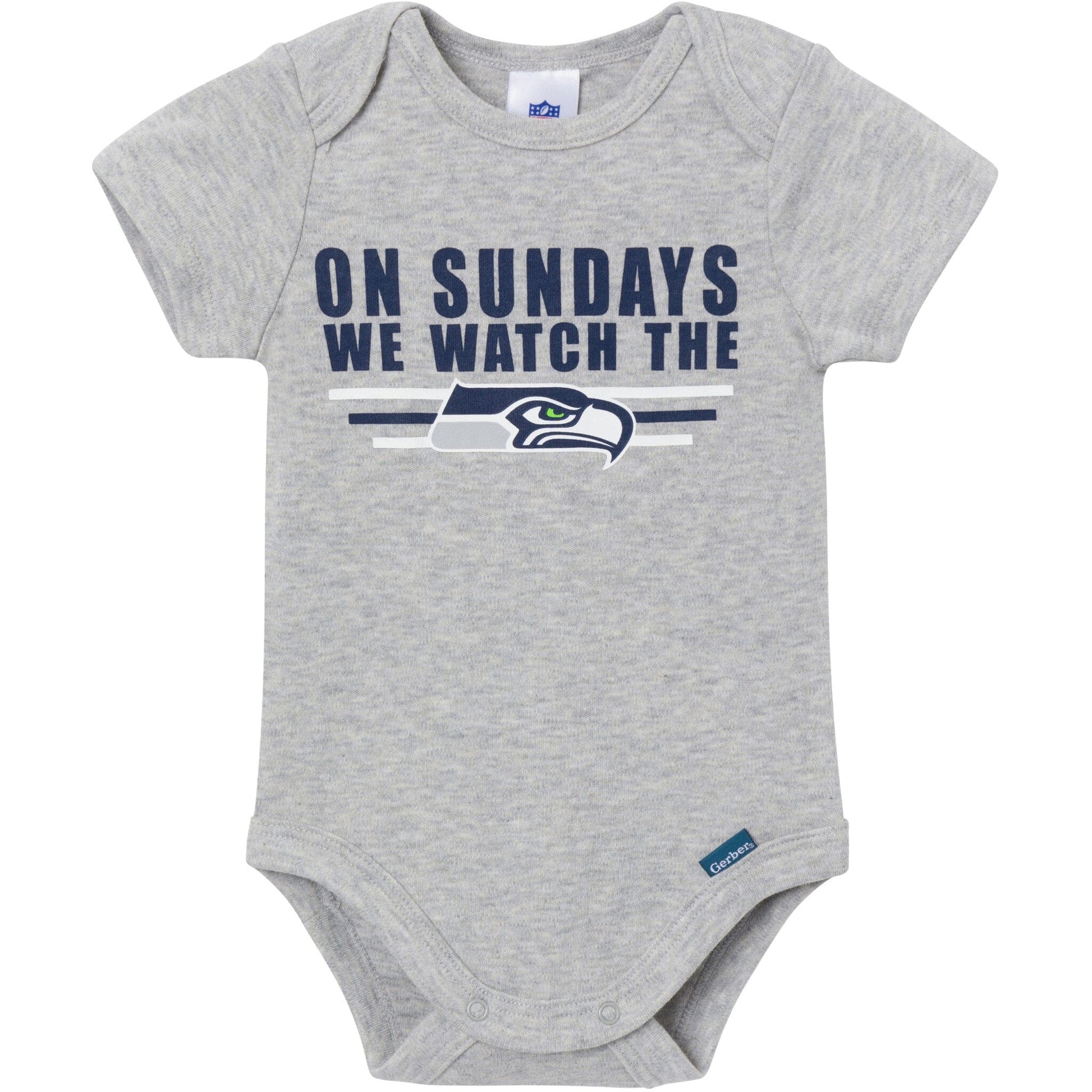 3-Pack Baby Boys Seattle Seahawks Bodysuit Set Onesies Bodysuits NFL 
