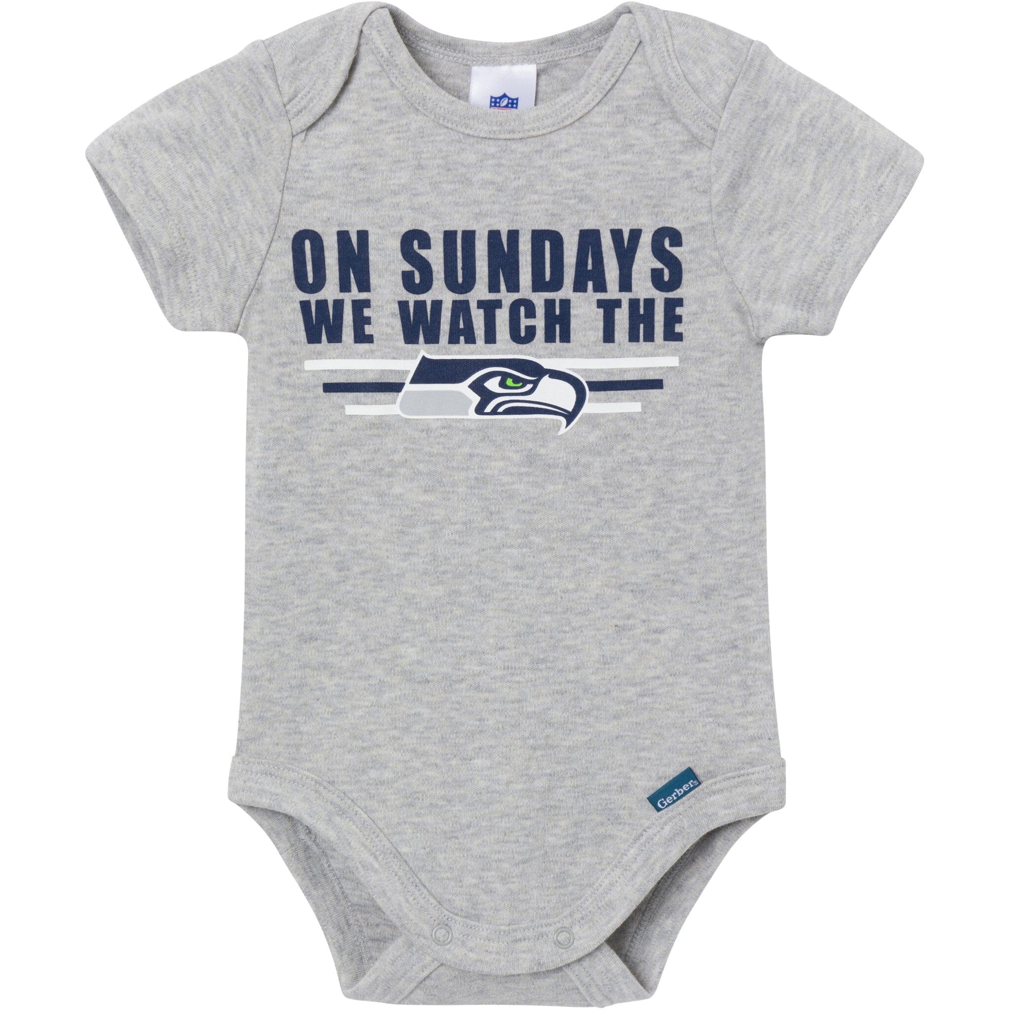 3-Pack Baby Boys Seattle Seahawks Bodysuit Set Onesies Bodysuits NFL 