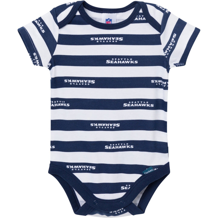 3-Pack Baby Boys Seattle Seahawks Bodysuit Set Onesies Bodysuits NFL 
