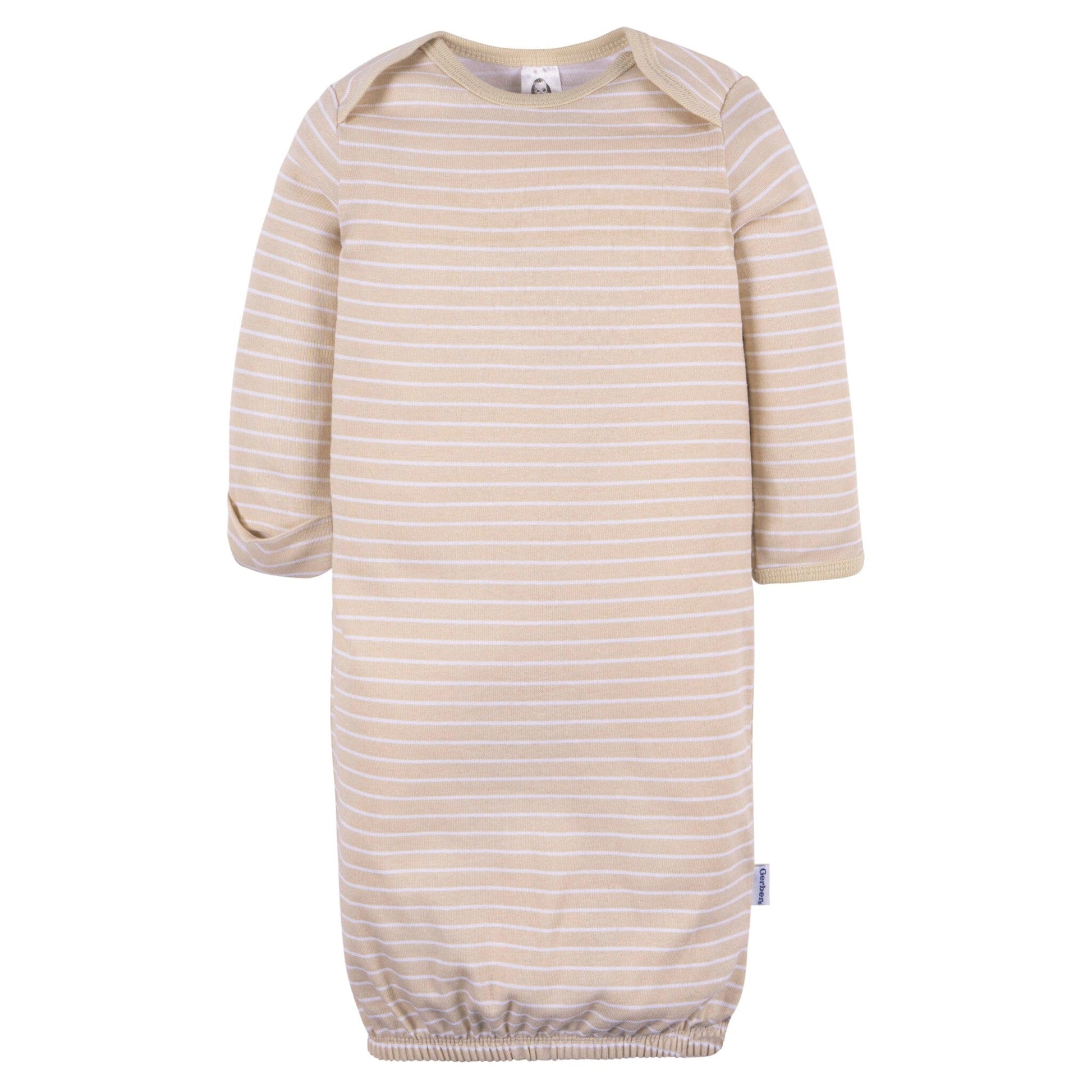 3-Pack Baby Boys Skywriting/Tan Stripe/Wild Win Lap Shoulder Gowns Sleepwear Gerber® 