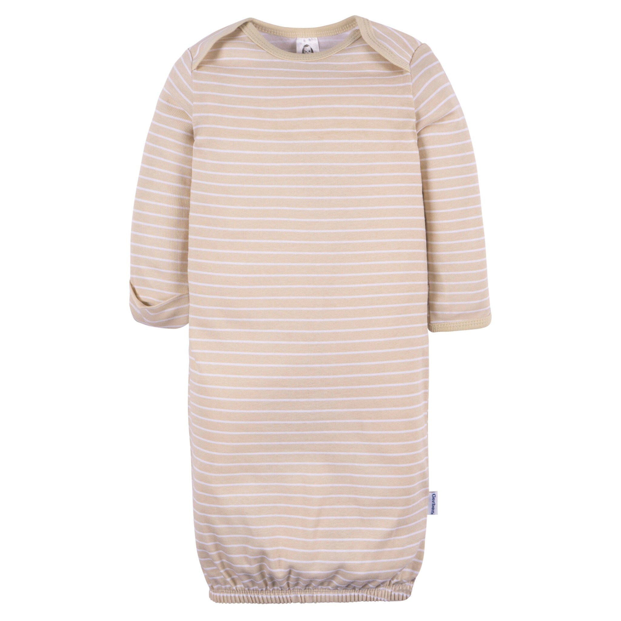 3-Pack Baby Boys Skywriting/Tan Stripe/Wild Win Lap Shoulder Gowns Sleepwear Gerber® 