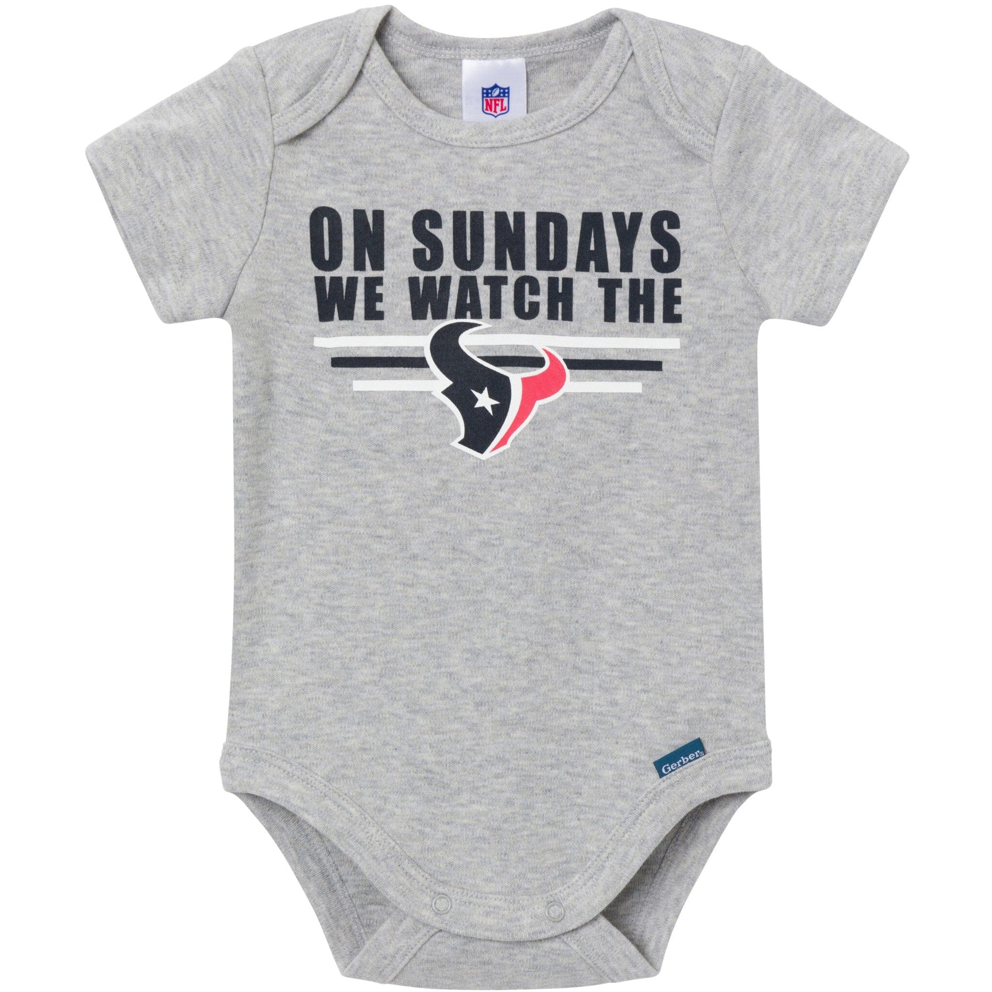 3-Pack Baby Boys Houston Texans Bodysuit Set Onesies Bodysuits NFL 