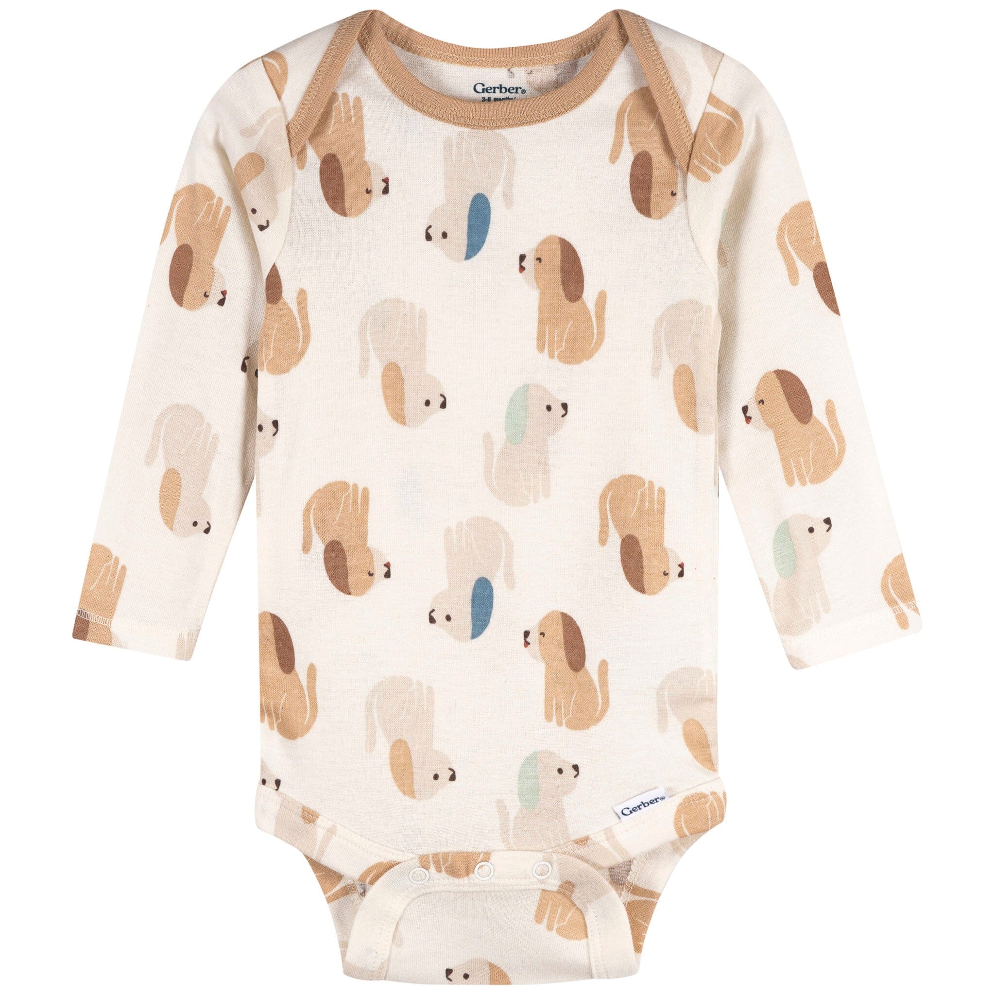 3-Pack Baby Boys Wild Woofy Long Sleeve Onesies® Bodysuits onesies Gerber® 
