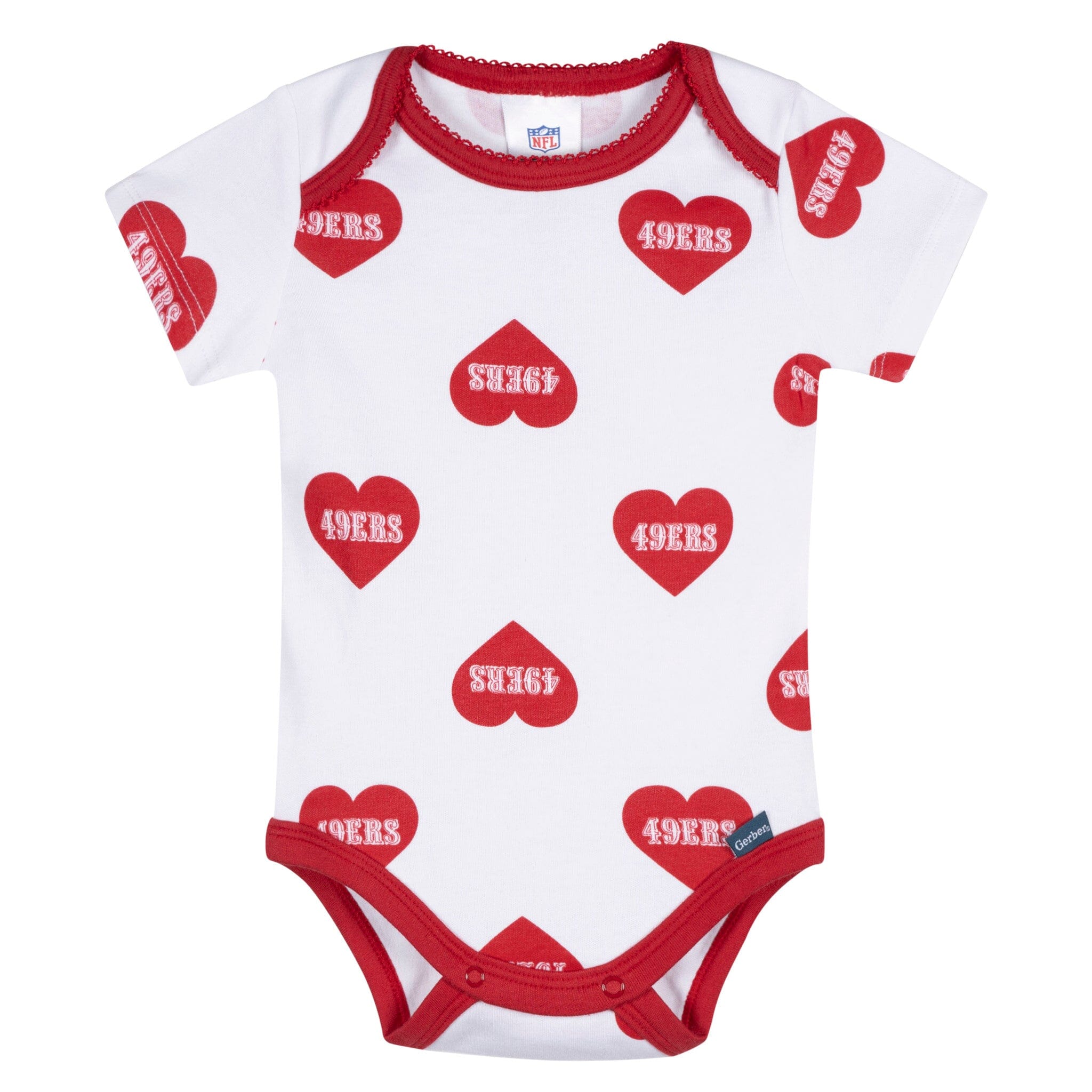 3-Pack Baby Girls 49ers Bodysuit Set Onesies Bodysuits NFL 