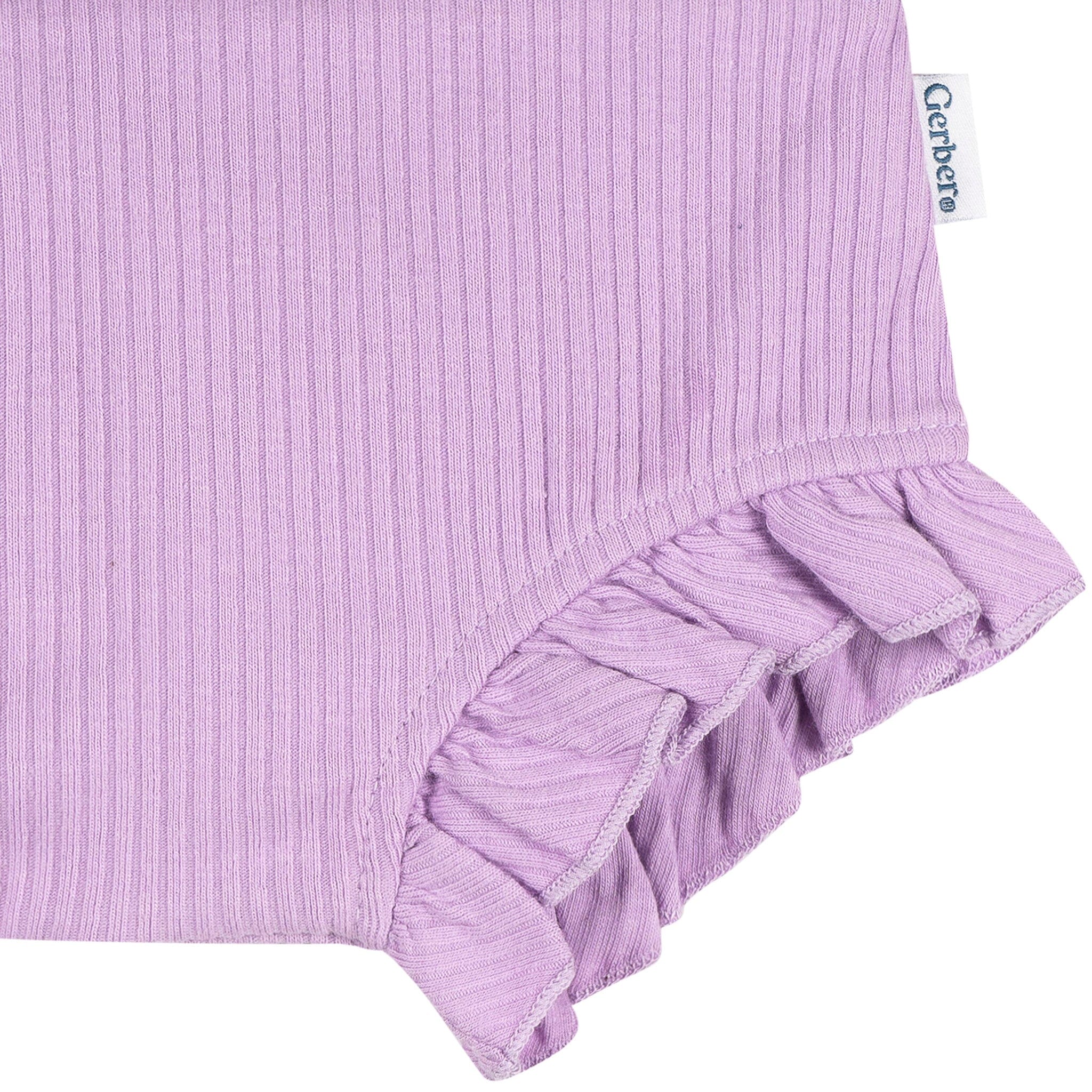 3-Pack Baby Girls Aqua, Gray & Purple Bubble Shorts Pants & Bottoms Gerber® 