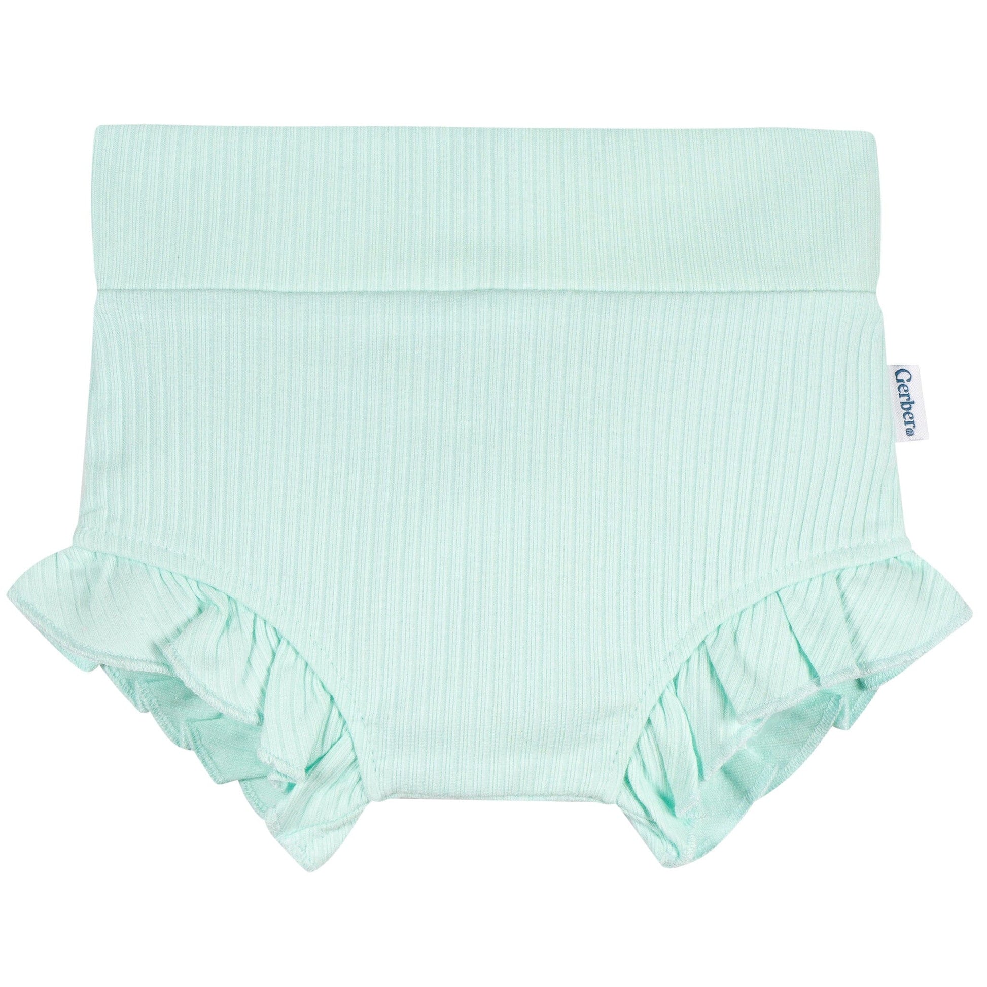 3-Pack Baby Girls Aqua, Gray & Purple Bubble Shorts Pants & Bottoms Gerber® 
