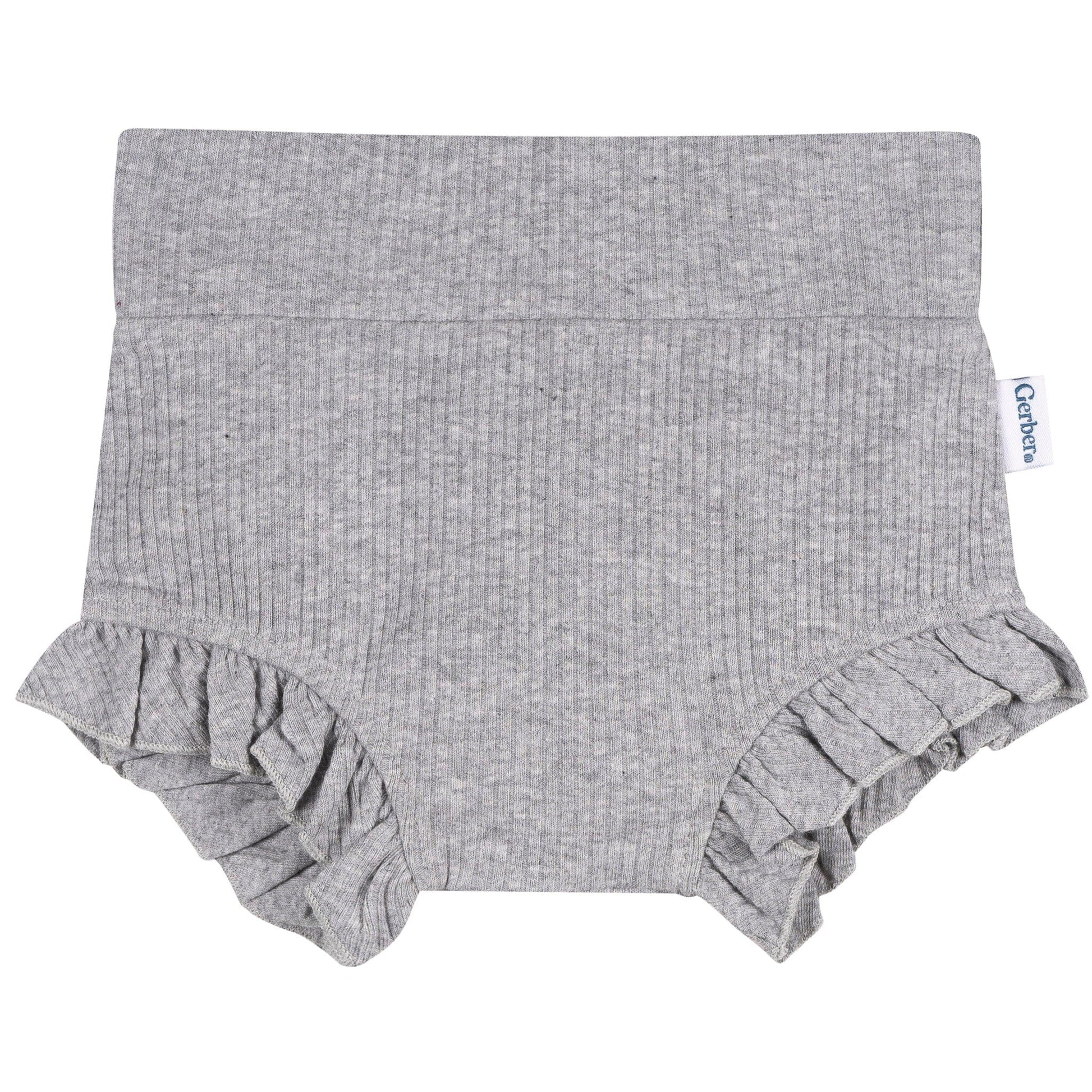 3-Pack Baby Girls Aqua, Gray & Purple Bubble Shorts Pants & Bottoms Gerber® 