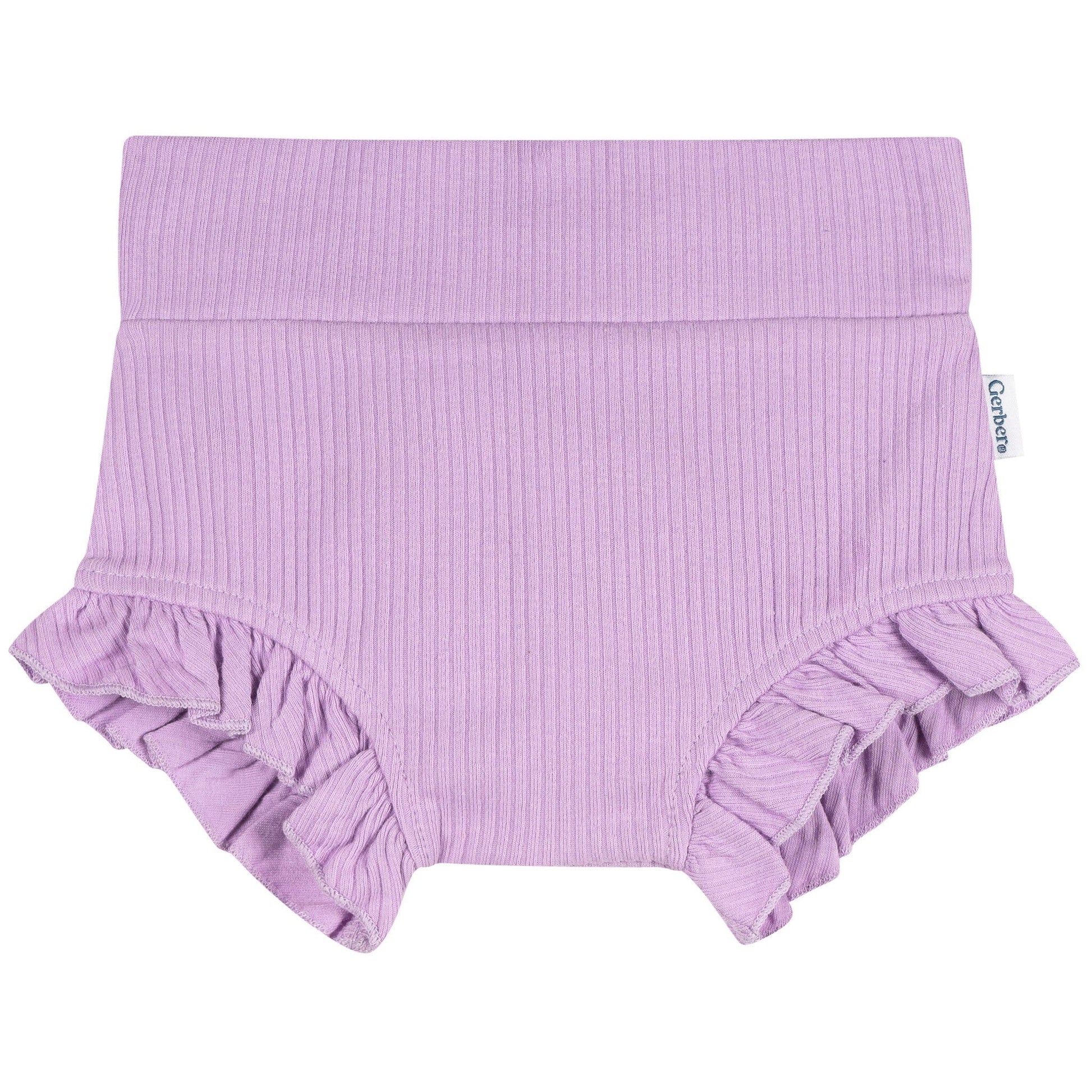 3-Pack Baby Girls Aqua, Gray & Purple Bubble Shorts Pants & Bottoms Gerber® 