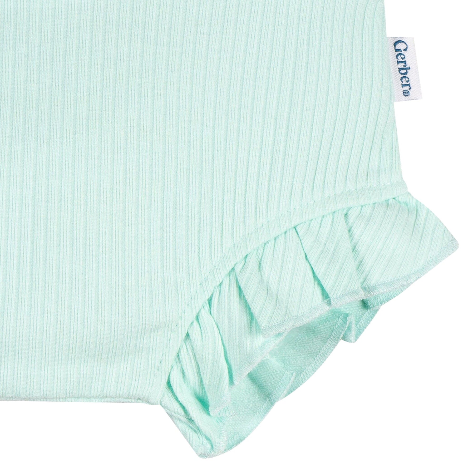 3-Pack Baby Girls Aqua, Gray & Purple Bubble Shorts Pants & Bottoms Gerber® 