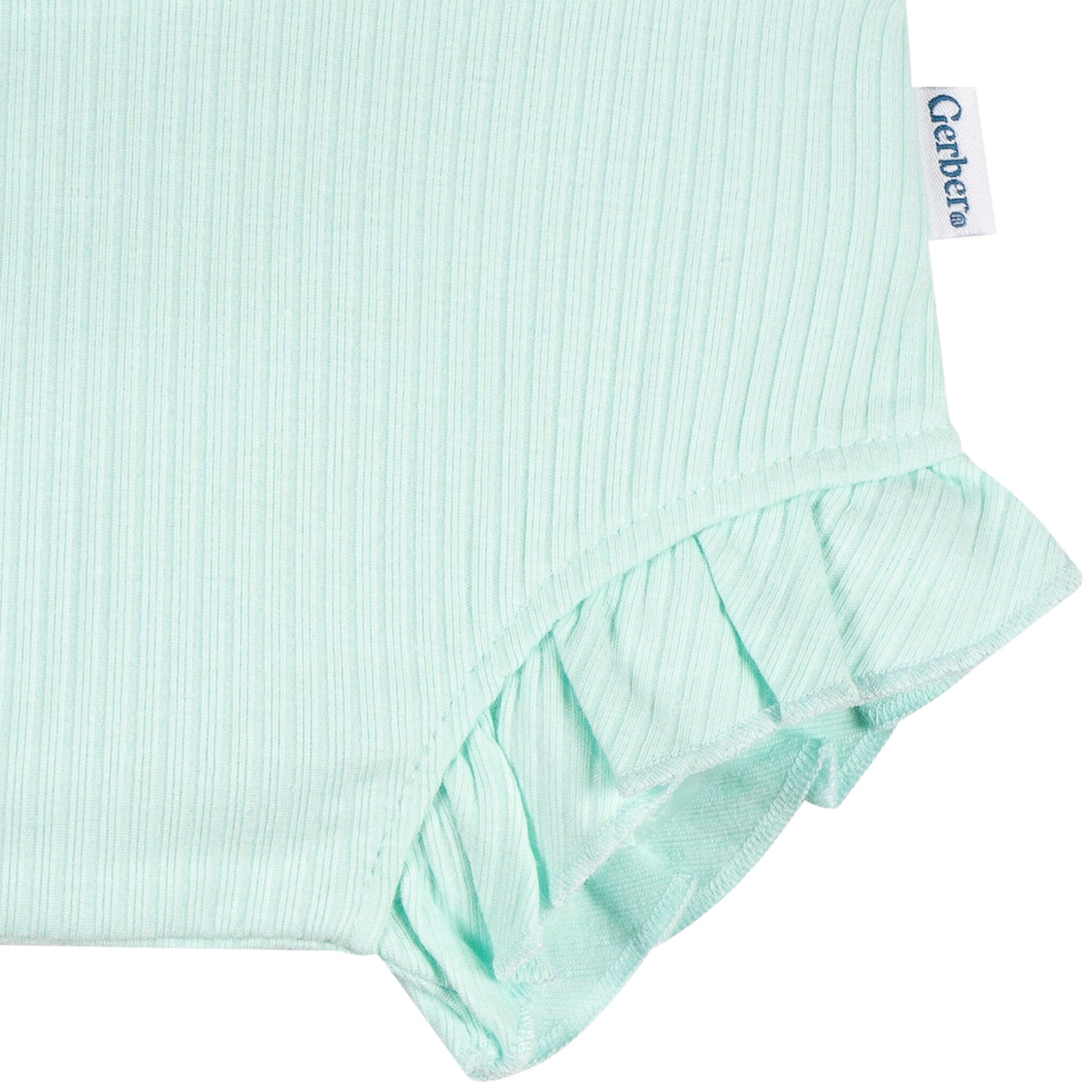 3-Pack Baby Girls Aqua, Gray & Purple Bubble Shorts Pants & Bottoms Gerber® 