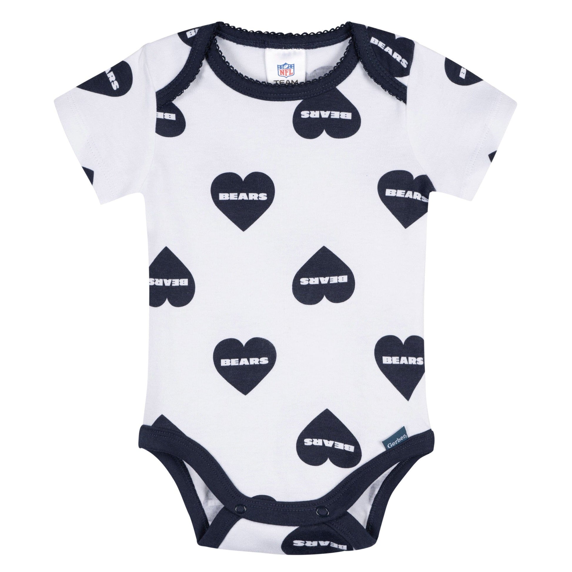 3-Pack Baby Girls Chicago Bears Bodysuit Set Onesies Bodysuits NFL 