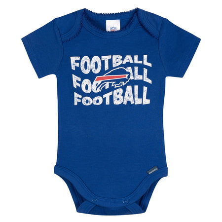3-Pack Baby Girls Buffalo Bills Short Sleeve Bodysuits