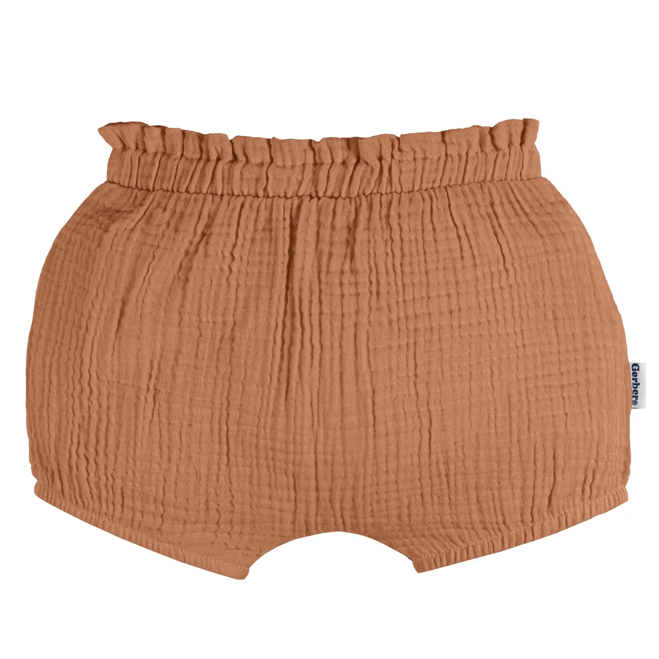 3-Pack Baby Girls Brown/Dot/White Gauze Bubble Short