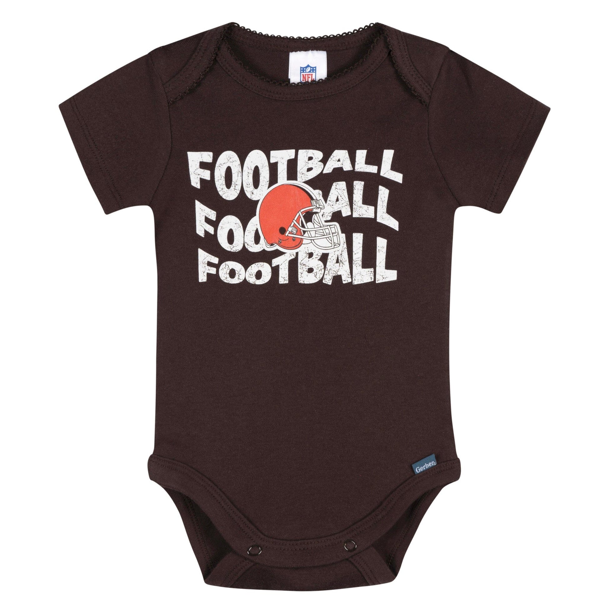 3-Pack Baby Girls Cleveland Browns Bodysuit Set Onesies Bodysuits NFL 