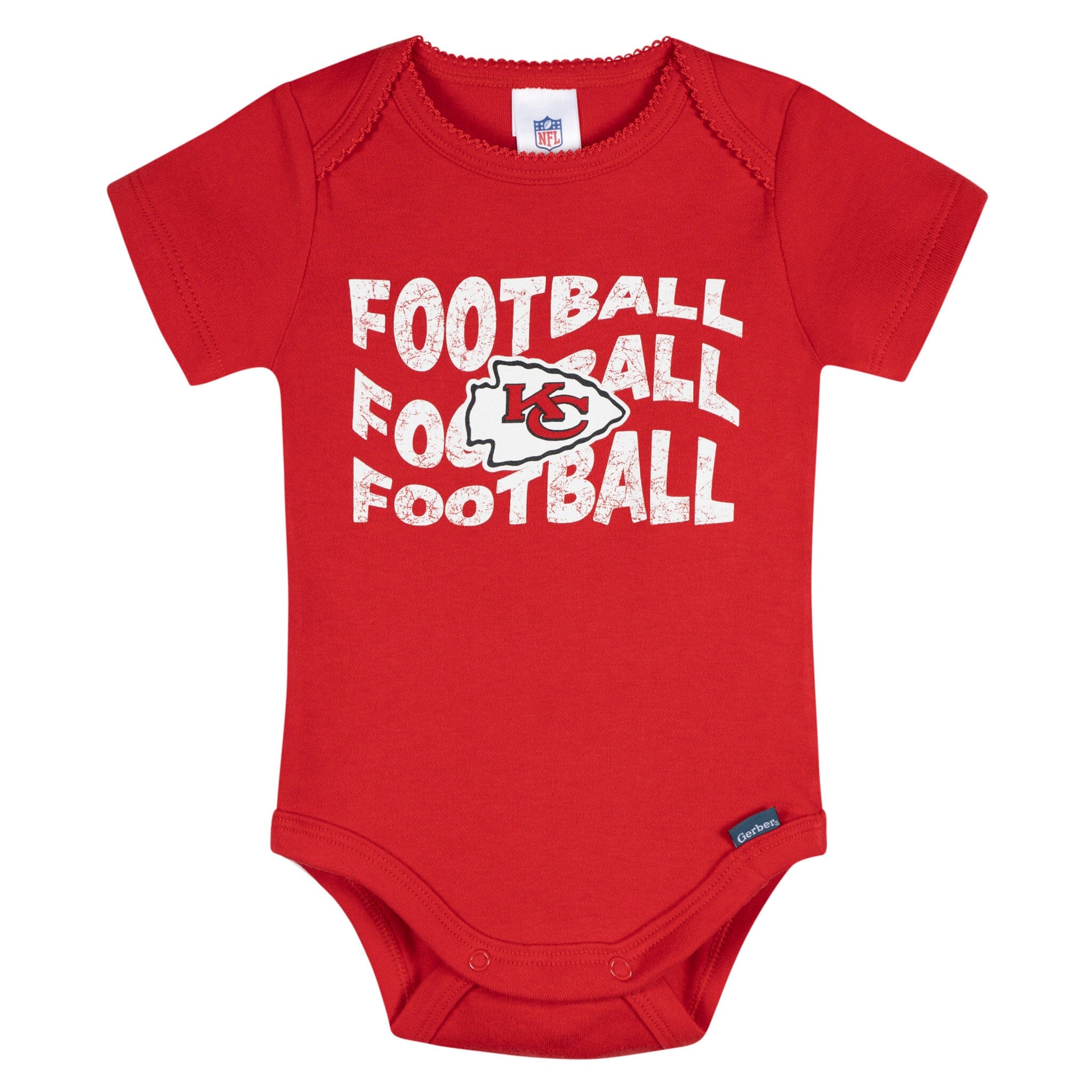 3-Pack Baby Girls Kansas City Chiefs Bodysuit Set Onesies Bodysuits NFL 