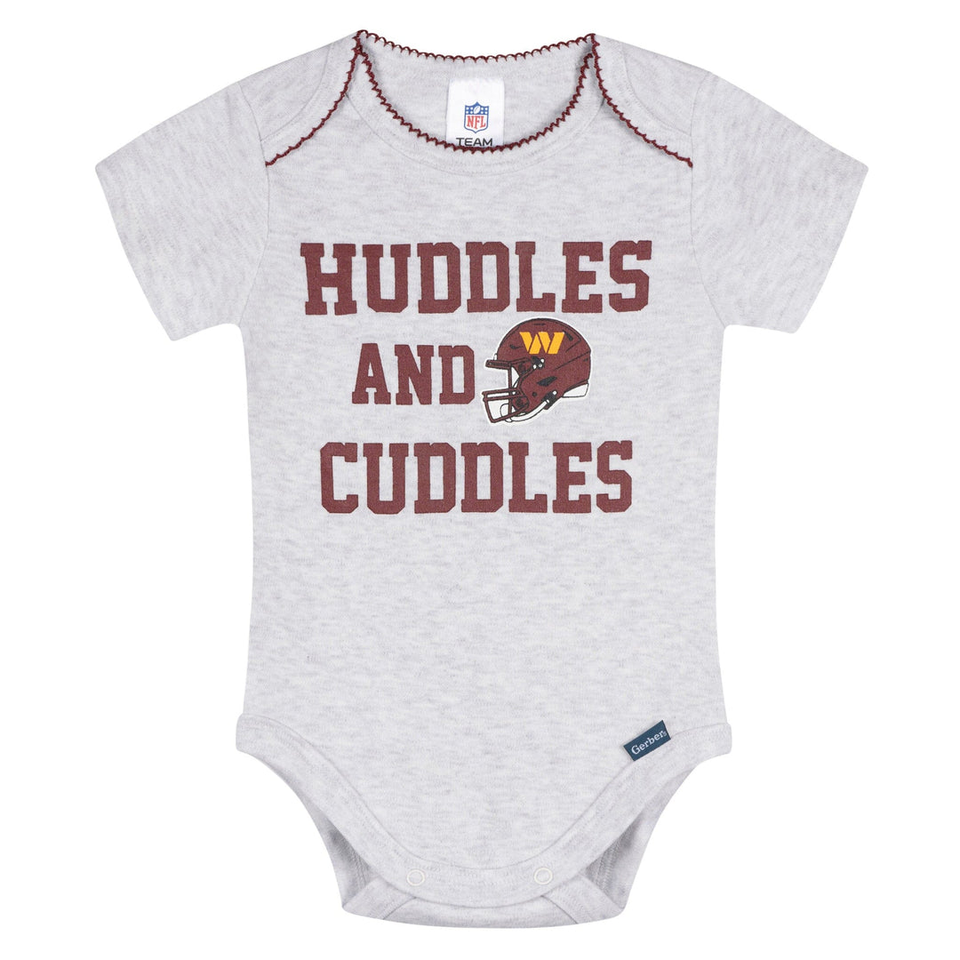 3-Pack Baby Girls Commanders Bodysuit Set Onesies Bodysuits NFL 