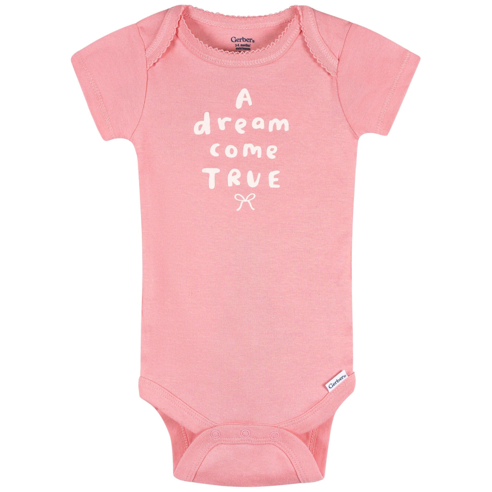 3-Pack Baby Girls Dream Come True Short Sleeve Onesies® Bodysuits Onesies Bodysuits Gerber® 