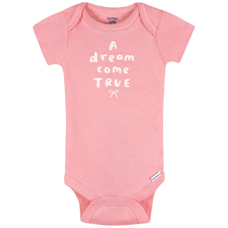 3-Pack Baby Girls Dream Come True Short Sleeve Onesies® Bodysuits