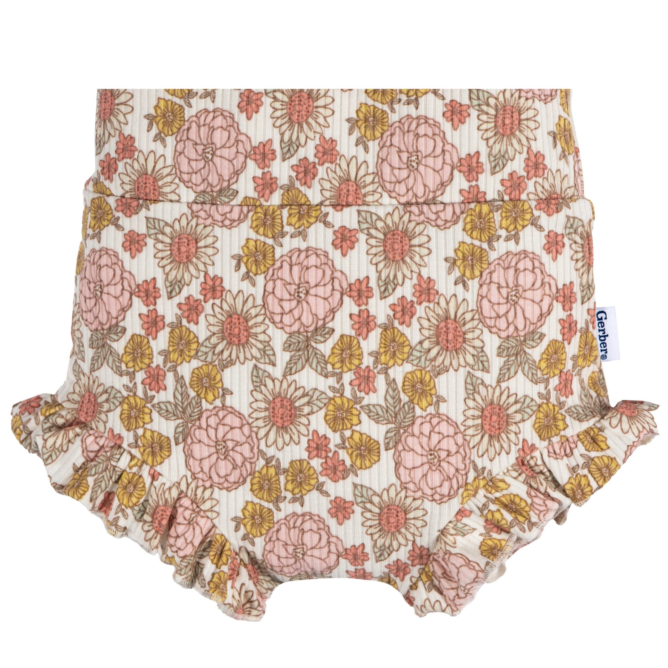 3-Pack Baby Girls Garden/Pink/Brown Bubble Short