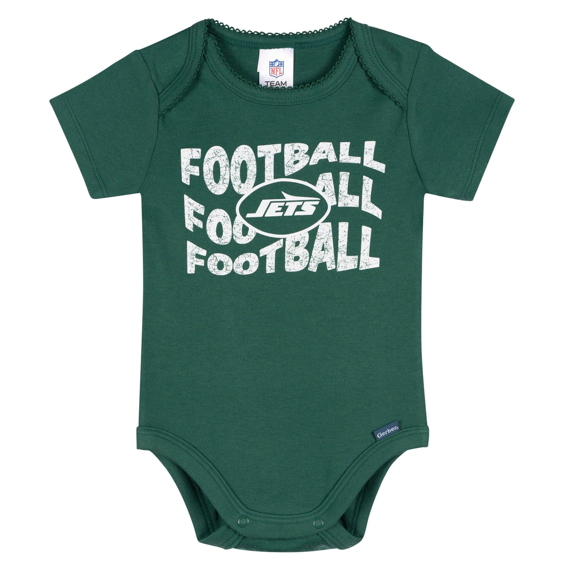 3-Pack Baby Girls New York Jets Bodysuit Set Onesies Bodysuits NFL 