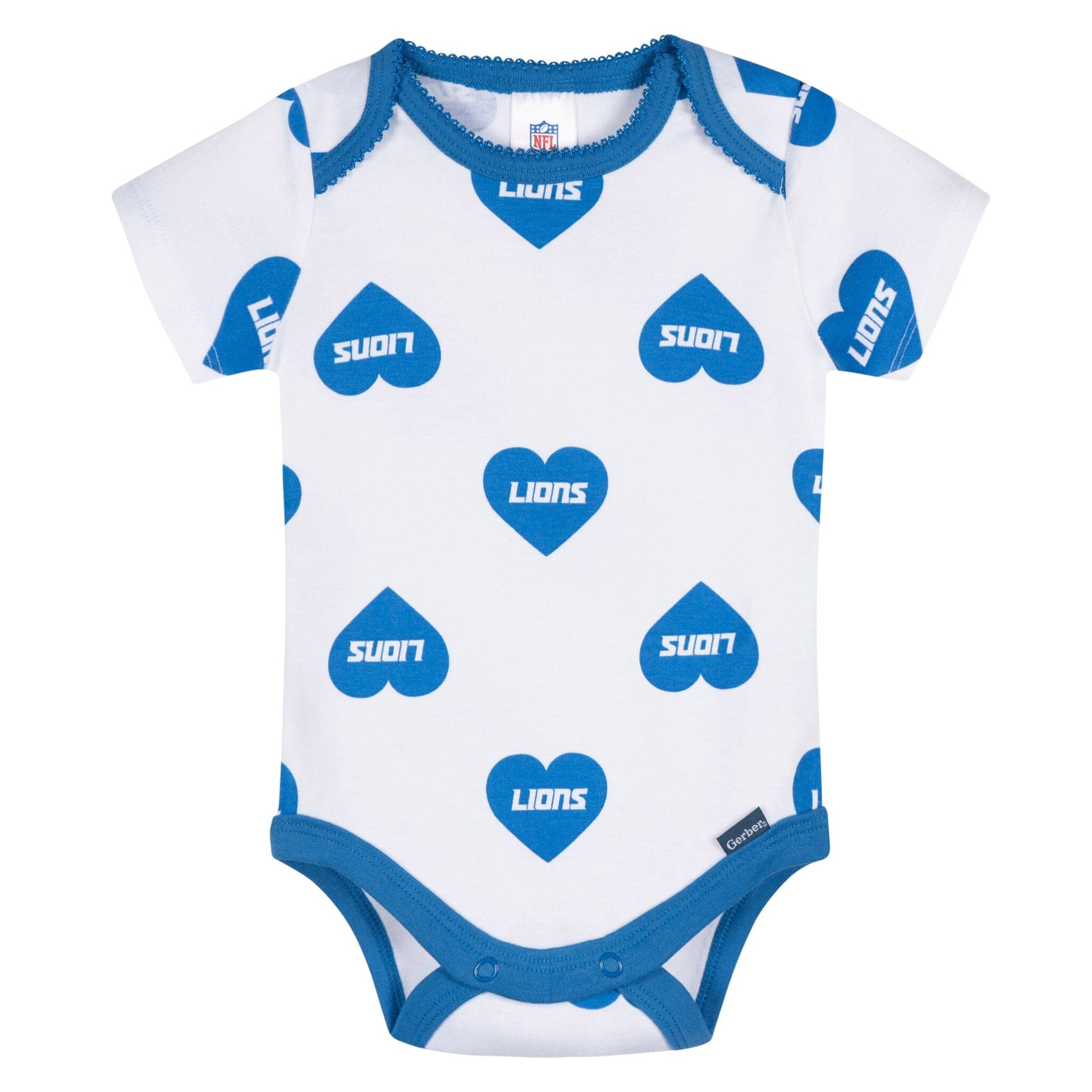 3-Pack Baby Girls Detroit Lions Bodysuit Set Onesies Bodysuits NFL 